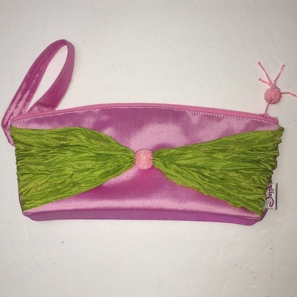 Jazzd NWOT satchel pink and green 91/2 x 4x 2 - Picture 1 of 9